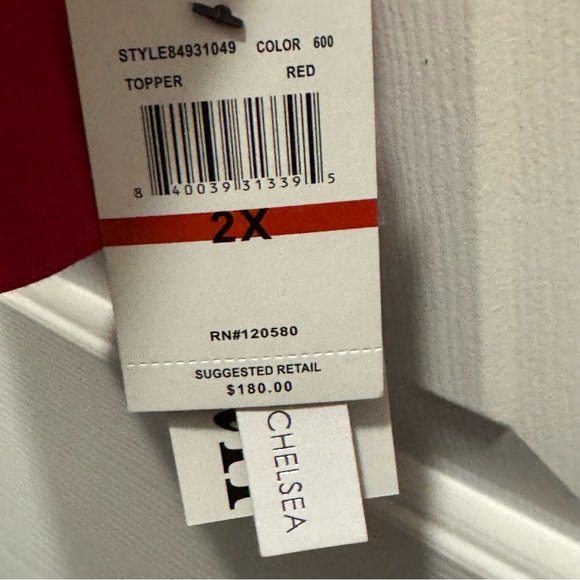 Amanda + Chelsea 🫐 Red Pink Single Button Blazer Jacket 2X Nwt - Picture 6 of 11